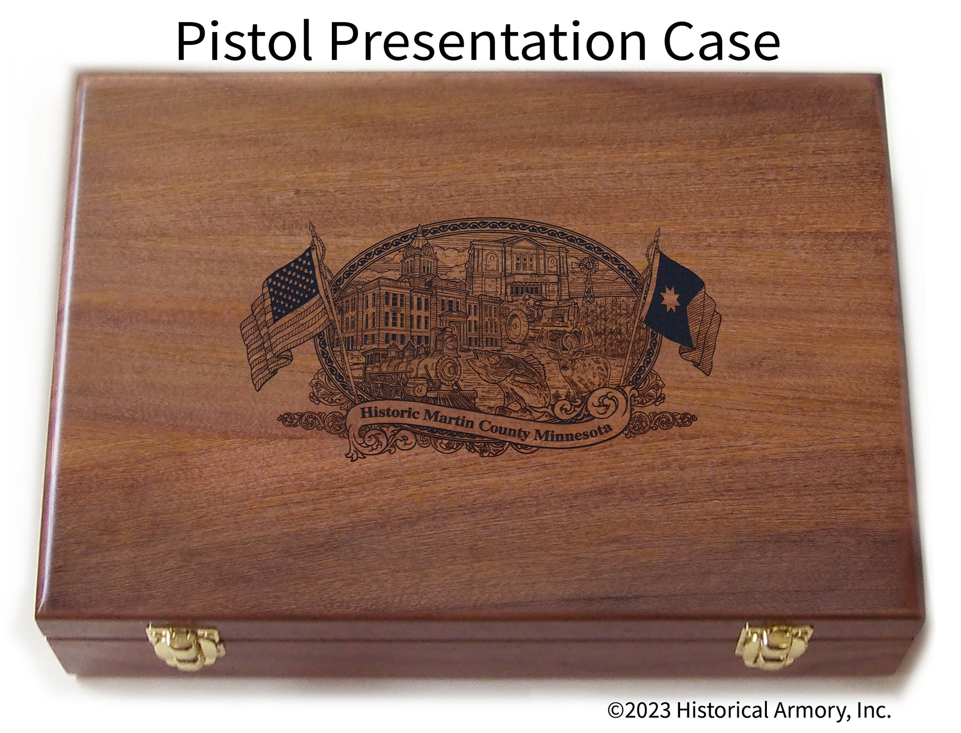 Martin County Minnesota Engraved .45 Auto Ruger 1911 Presentation Case