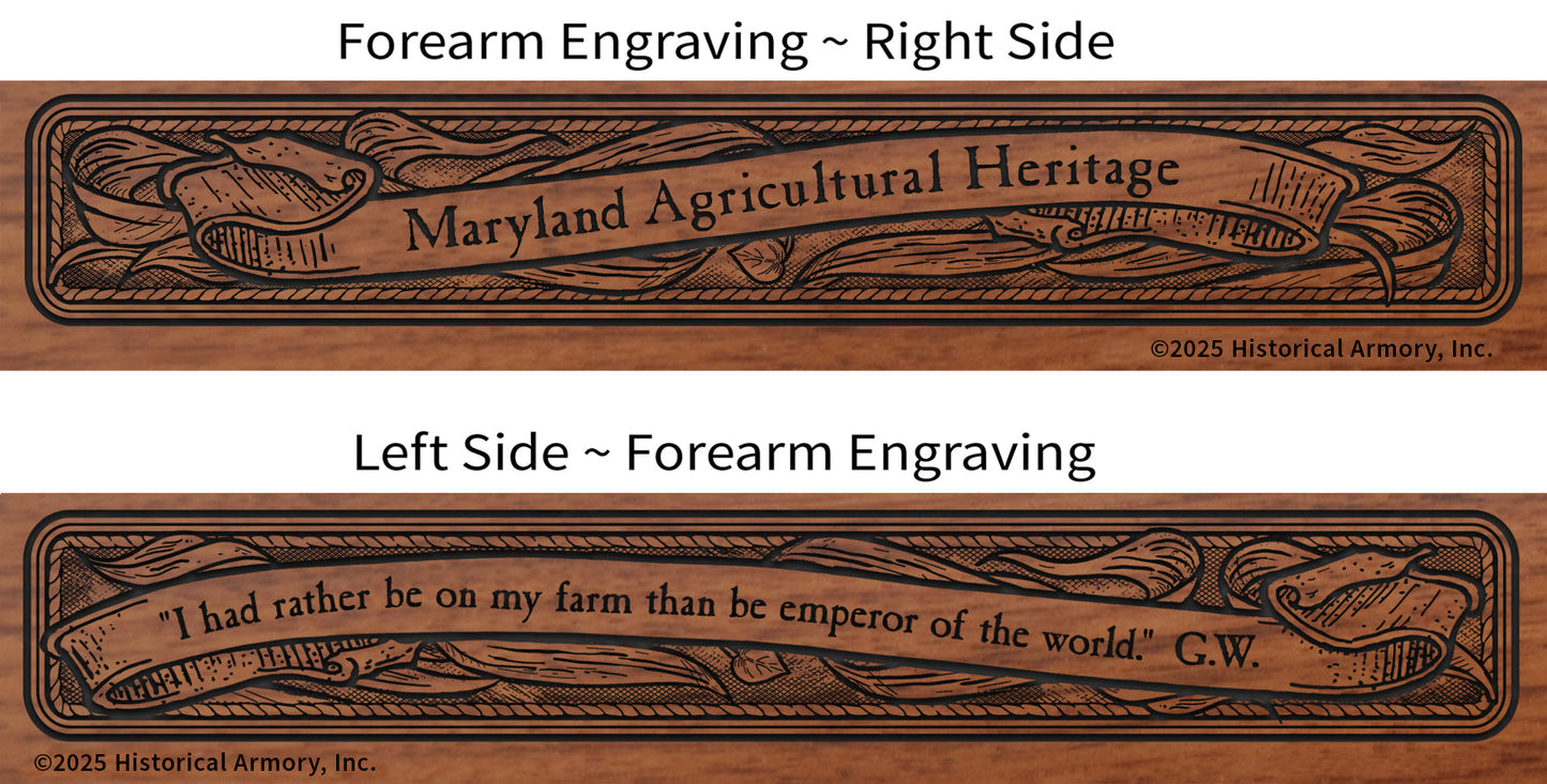Maryland Agricultural Heritage Engraved Rifle Forearm