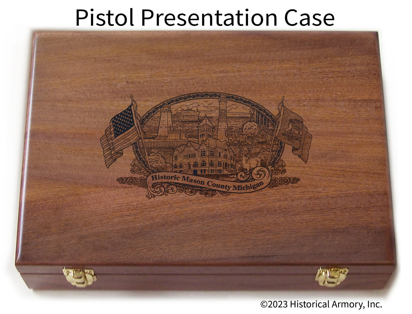 Mason County Michigan Engraved .45 Auto Ruger 1911 Presentation Case