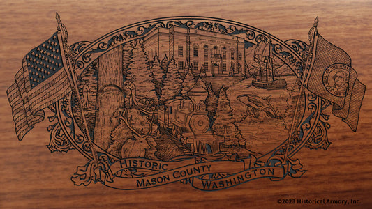 Mason County Washington Engraved Rifle