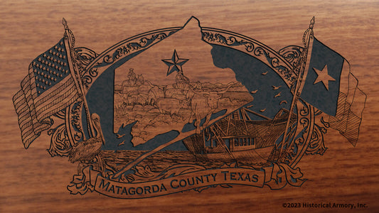 Matagorda County Texas Engraved Rifle