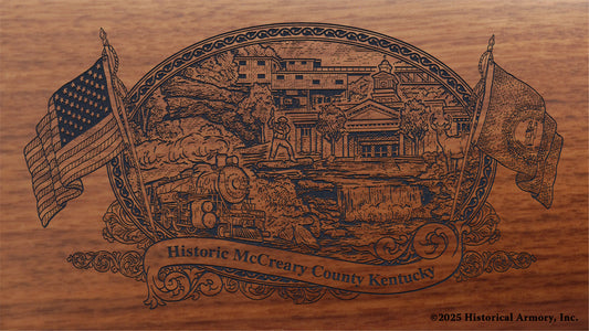 McCreary  County Kentucky Engraved Rifle Buttstock