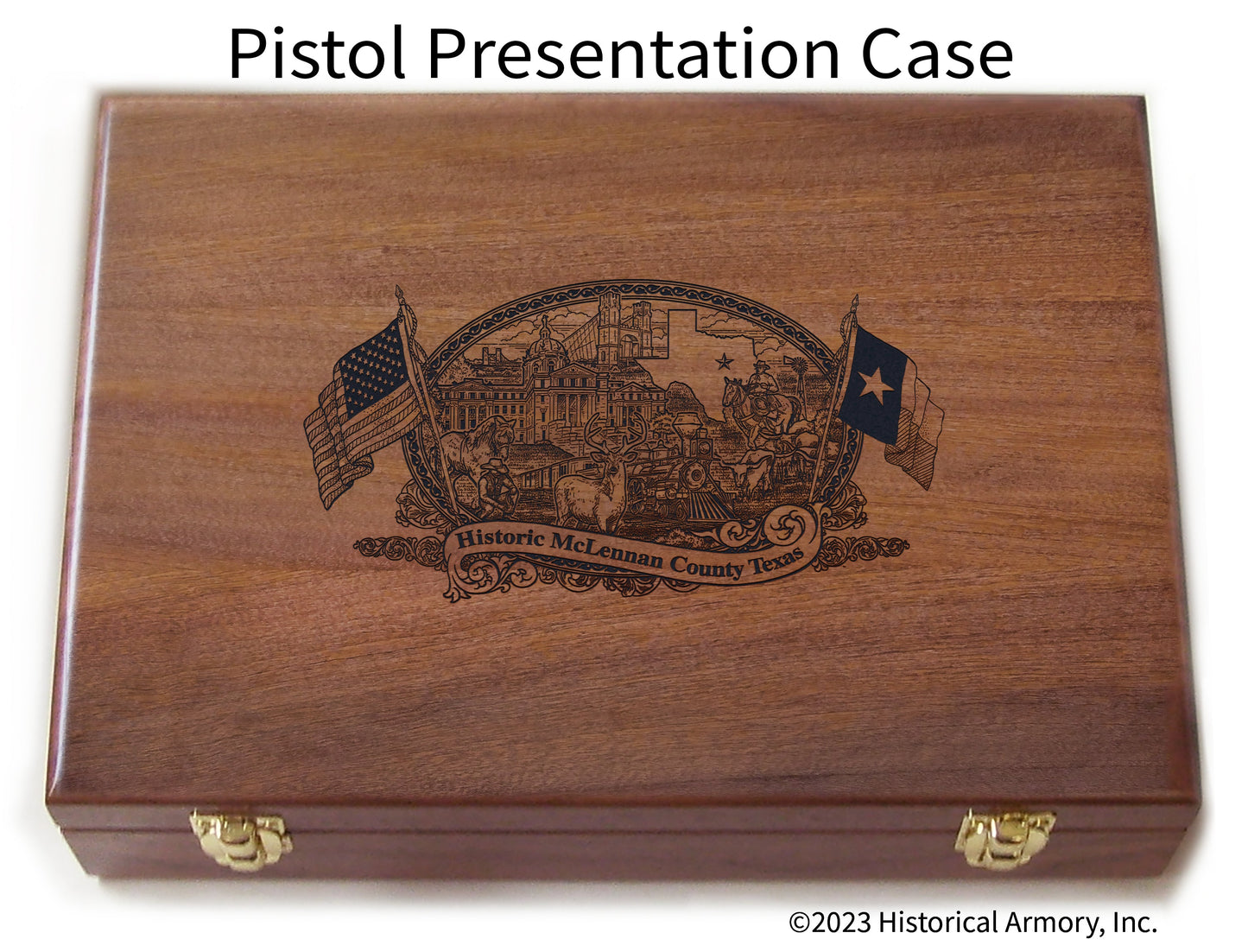 McLennan County Texas Engraved .45 Auto Ruger 1911 Presentation Case