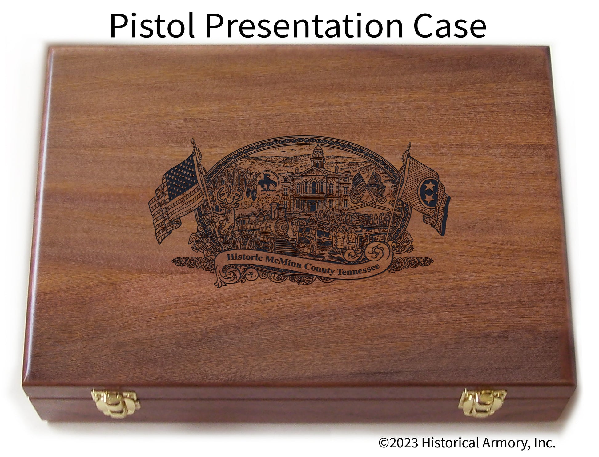 McMinn County Tennessee Engraved .45 Auto Ruger 1911 Presentation Case