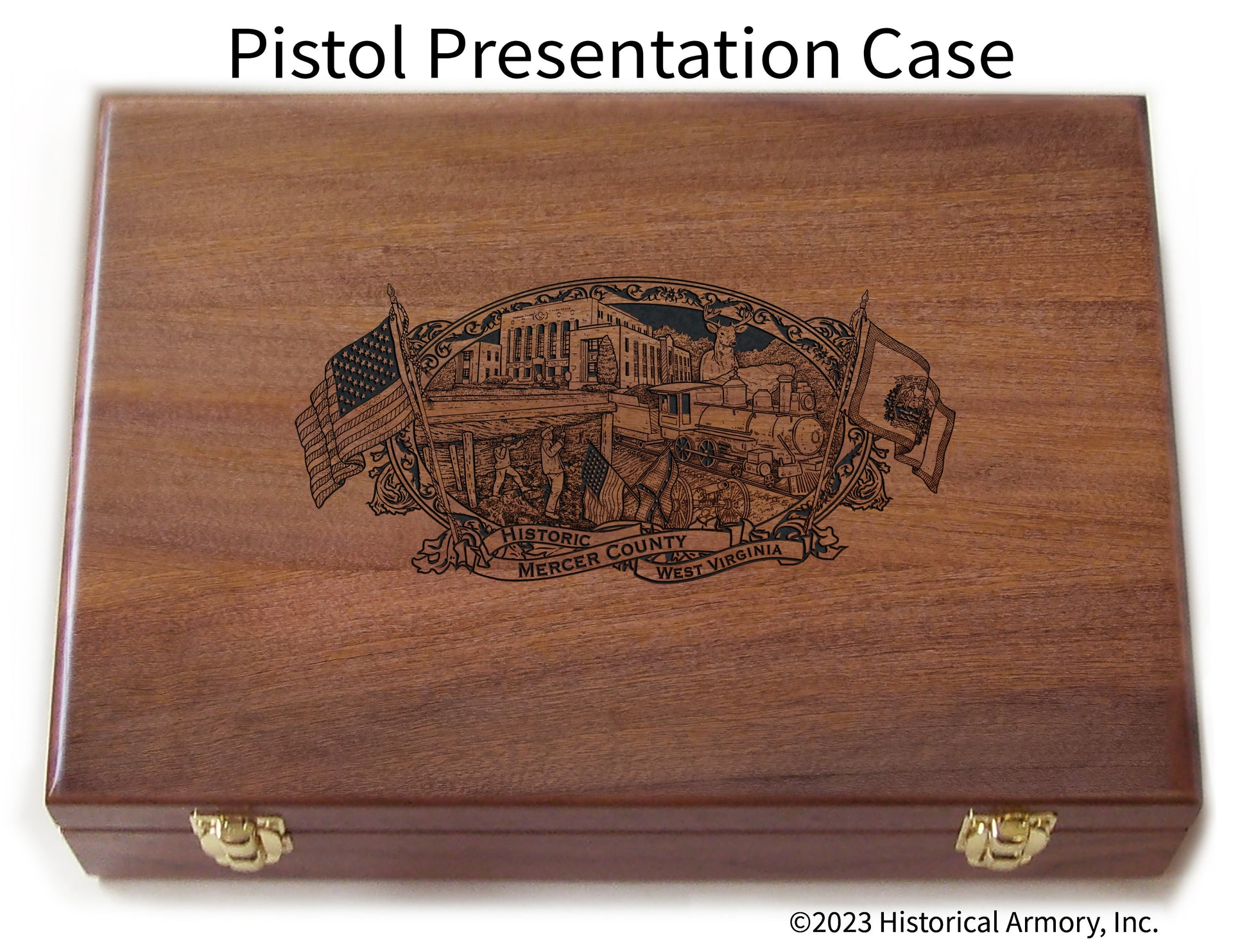 Mercer County West Virginia Engraved .45 Auto Ruger 1911 Presentation Case