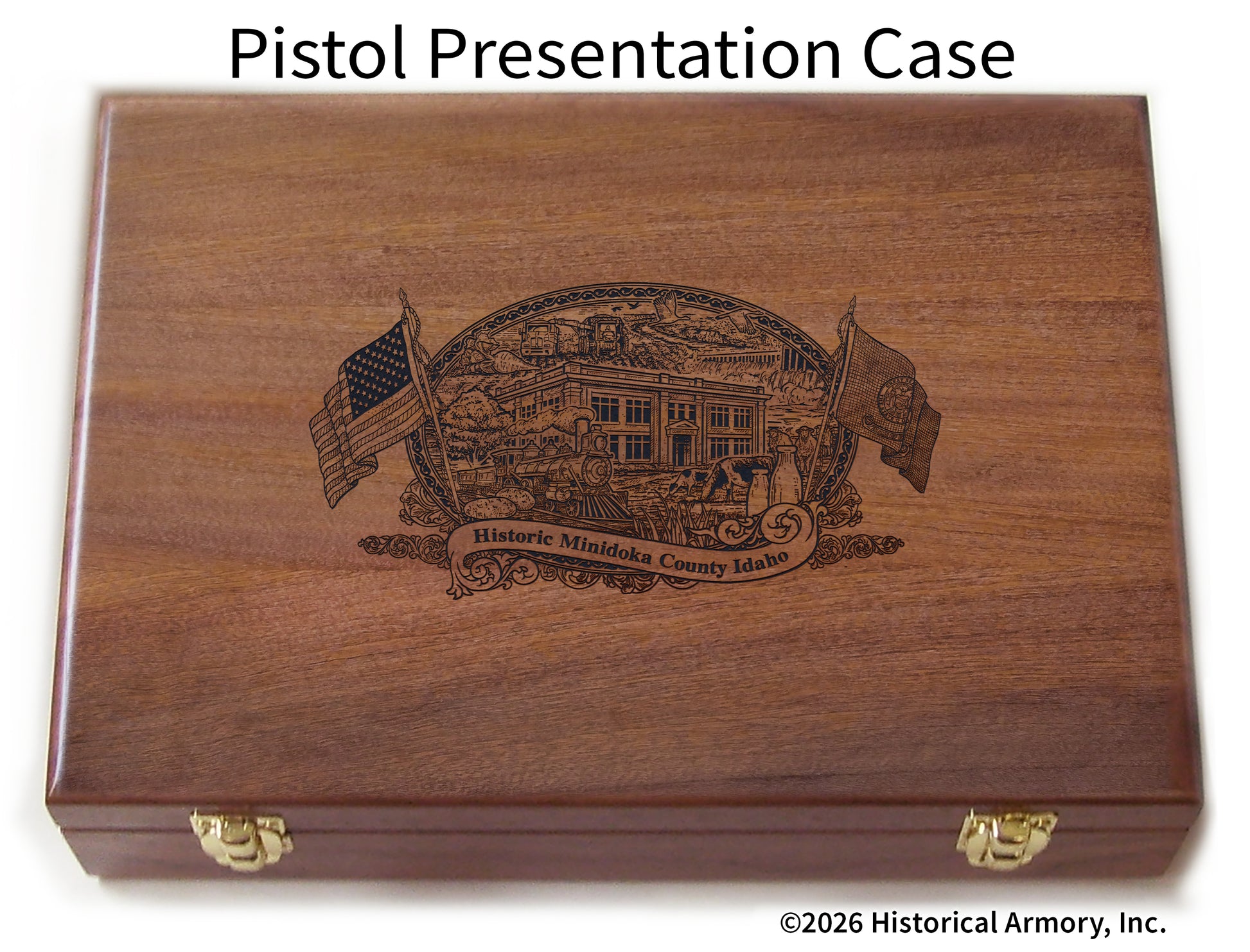 Minidoka County Idaho Engraved .45 Auto Ruger 1911 Presentation Case

