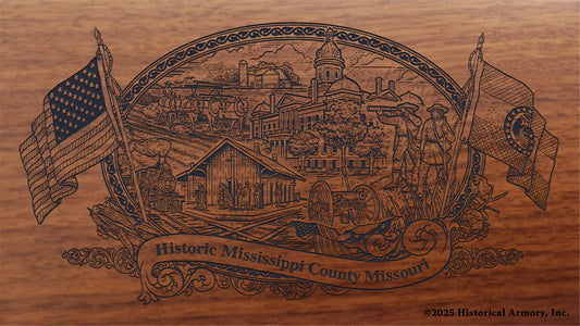 Mississippi County Missouri Engraved Rifle Buttstock