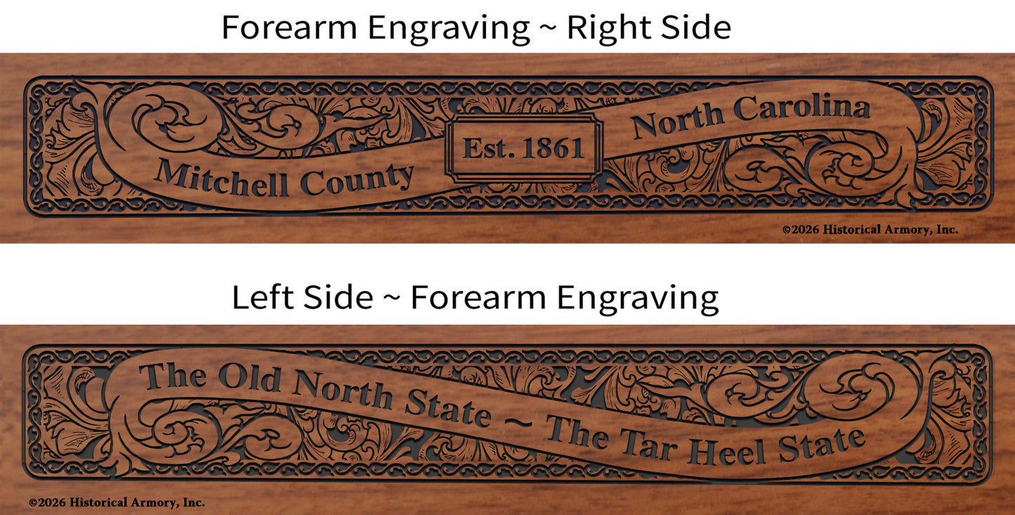 Mitchell County North Carolina Engraved Rifle Forearm