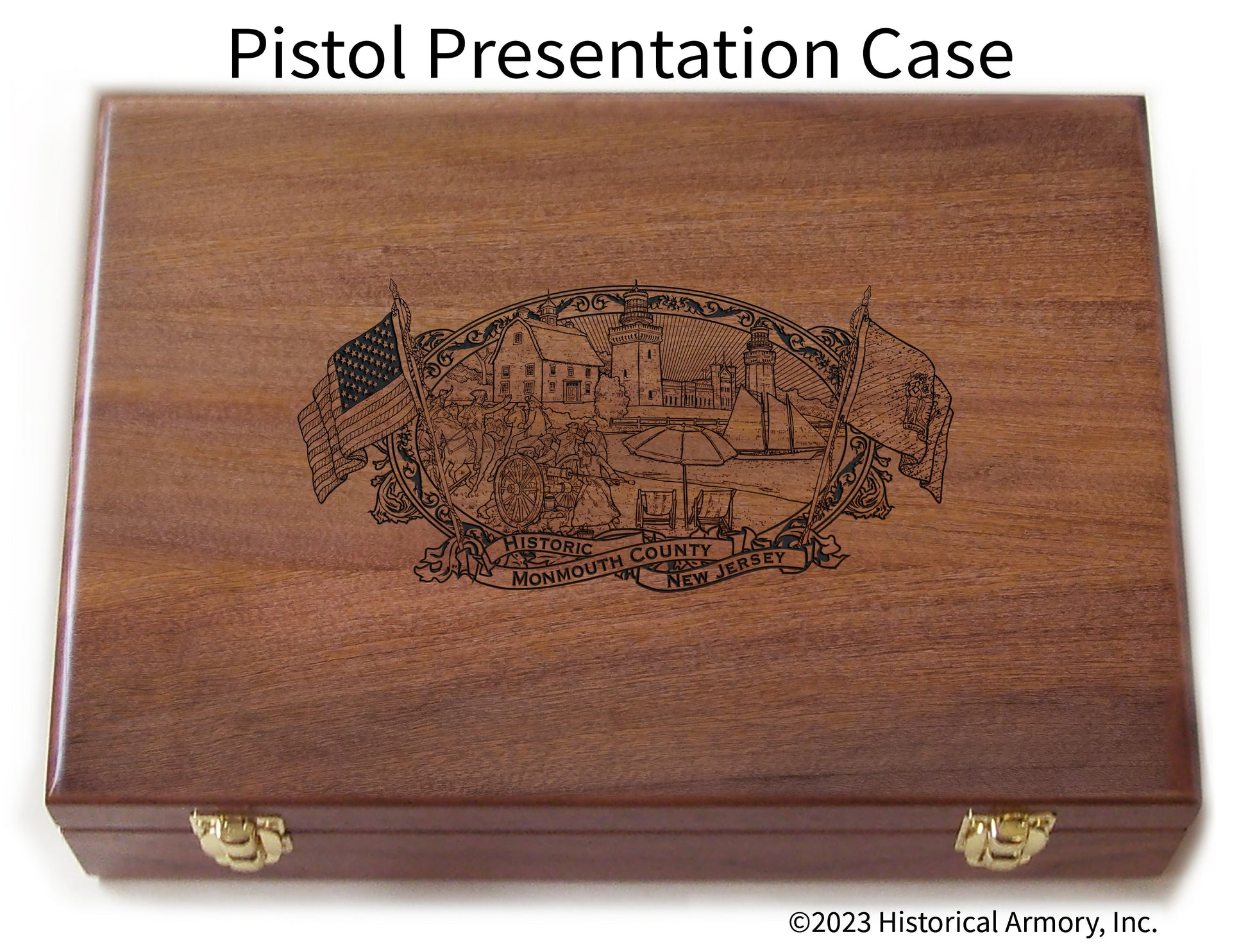 Monmouth County New Jersey Engraved .45 Auto Ruger 1911 Presentation Case