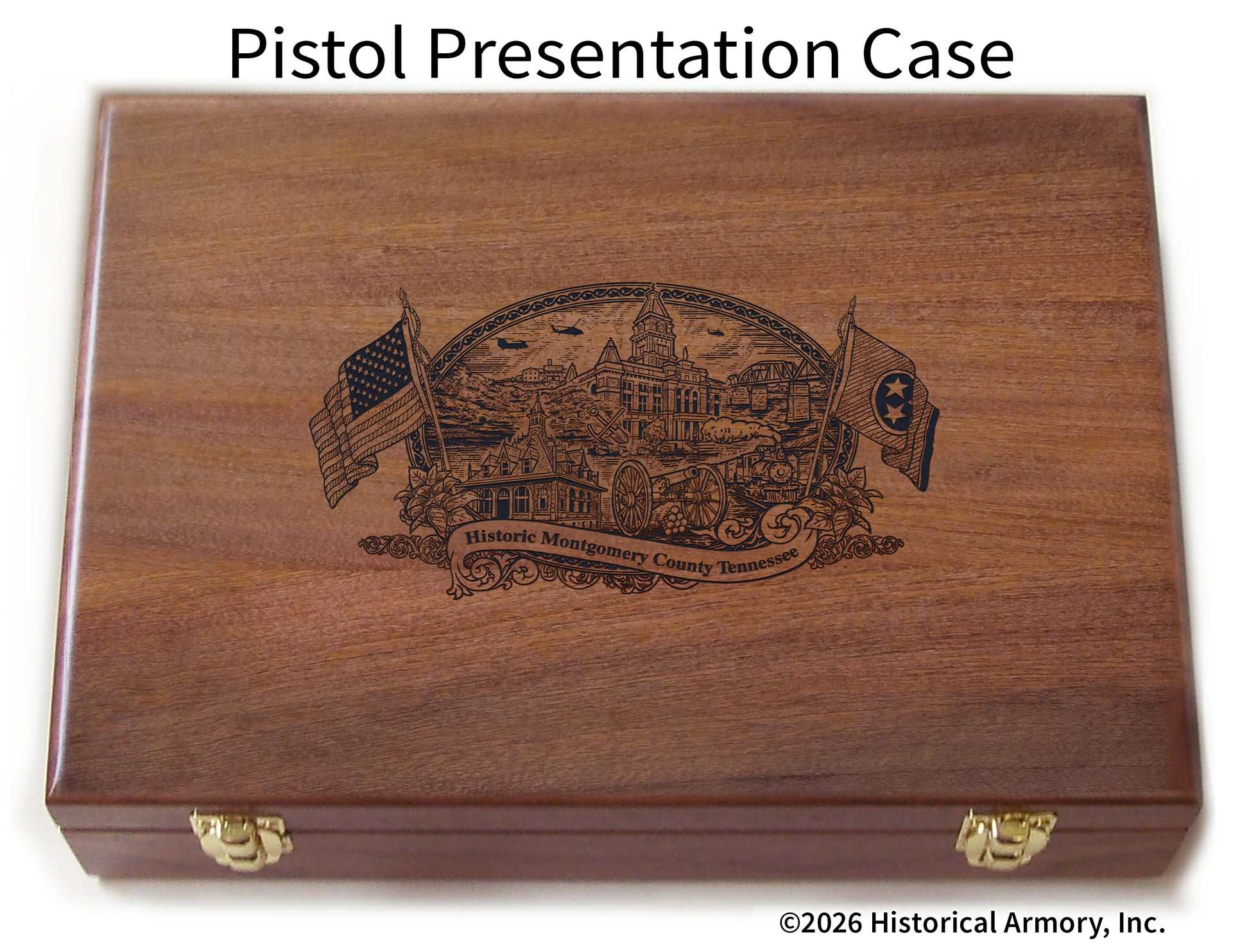Montgomery County Tennessee Engraved .45 Auto Ruger 1911 Presentation Case