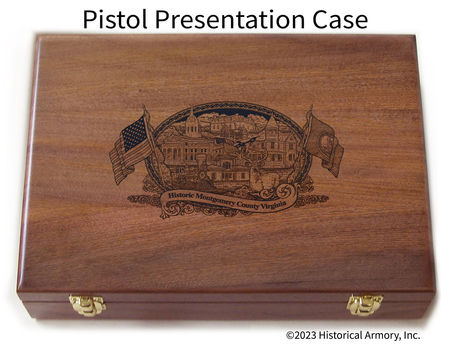 Montgomery County Virginia Engraved .45 Auto Ruger 1911 Presentation Case