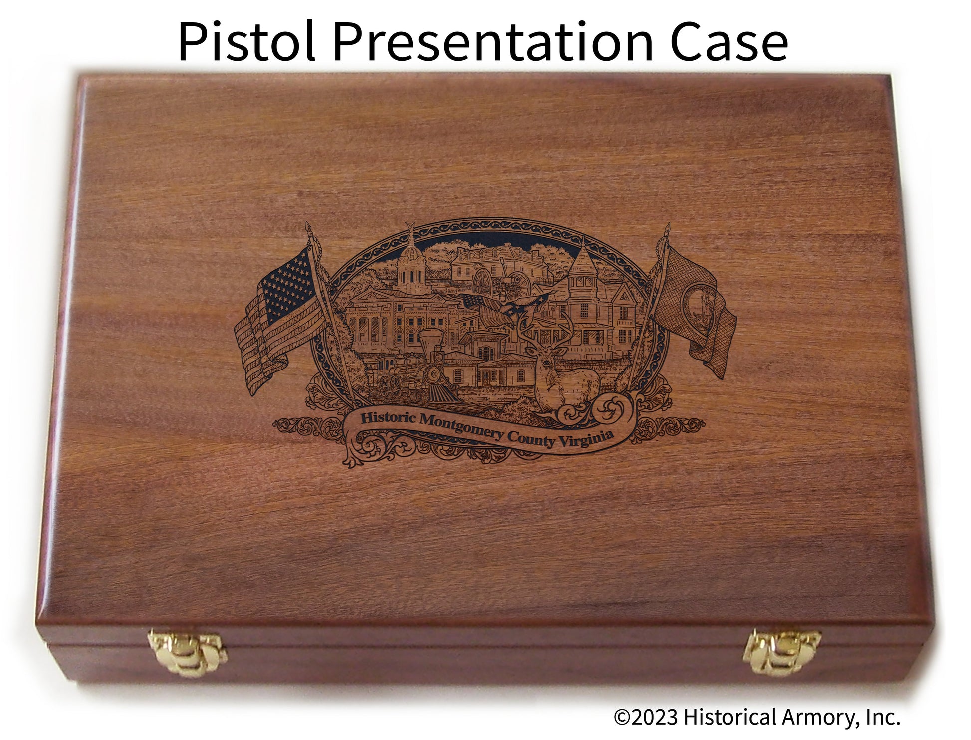 Montgomery County Virginia Engraved .45 Auto Ruger 1911 Presentation Case