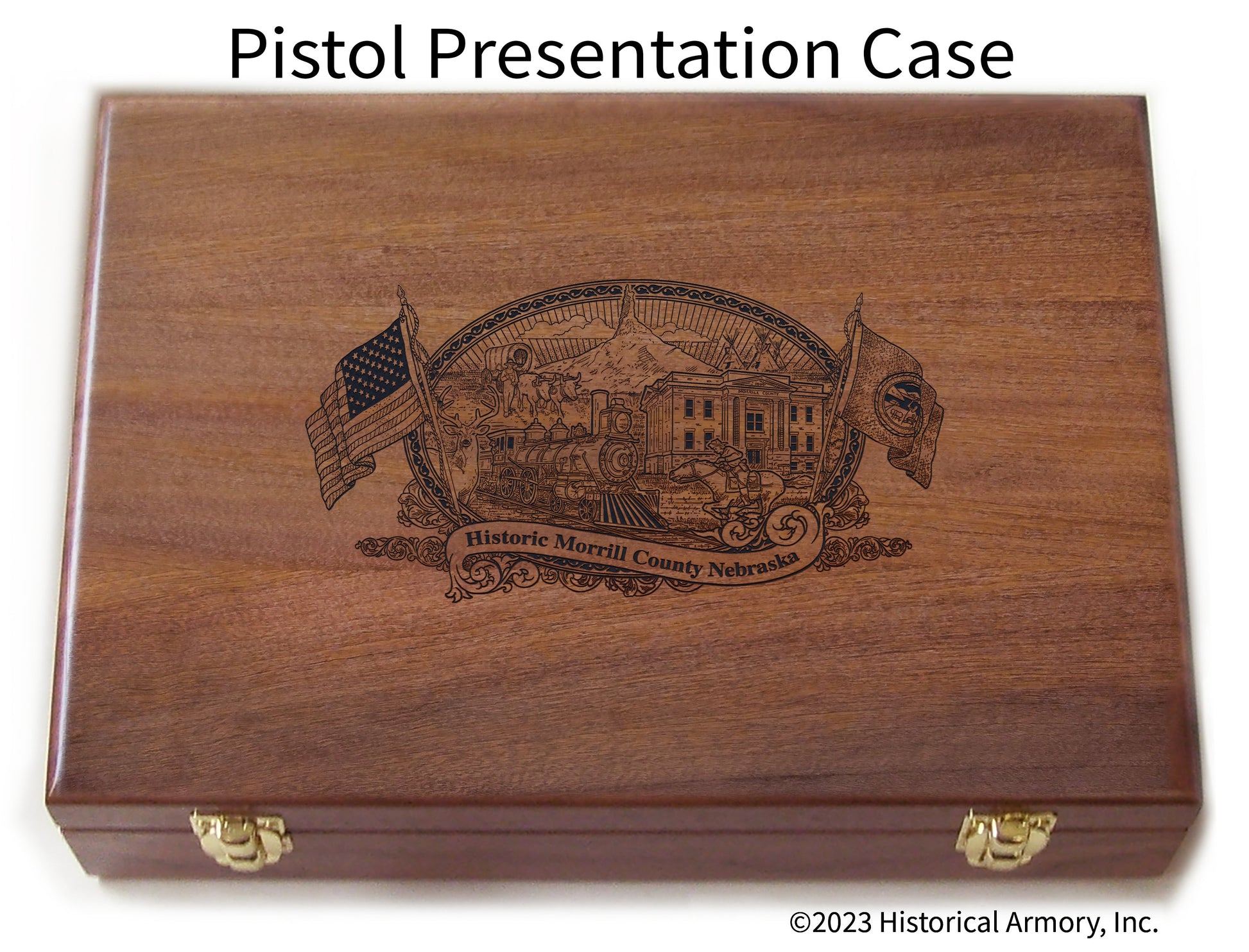 Morrill County Nebraska Engraved .45 Auto Ruger 1911 Presentation Case