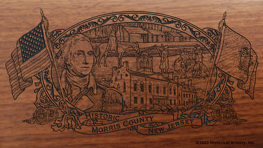 Morris County New Jersey Engraved Rifle Buttstock