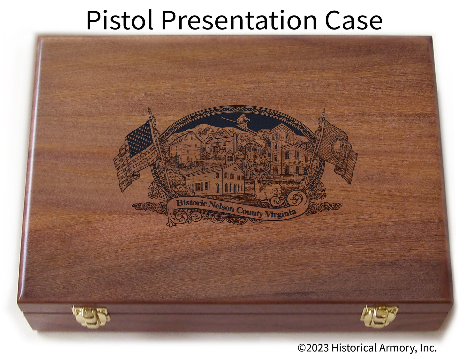 Nelson County Virginia Engraved .45 Auto Ruger 1911 Presentation Case