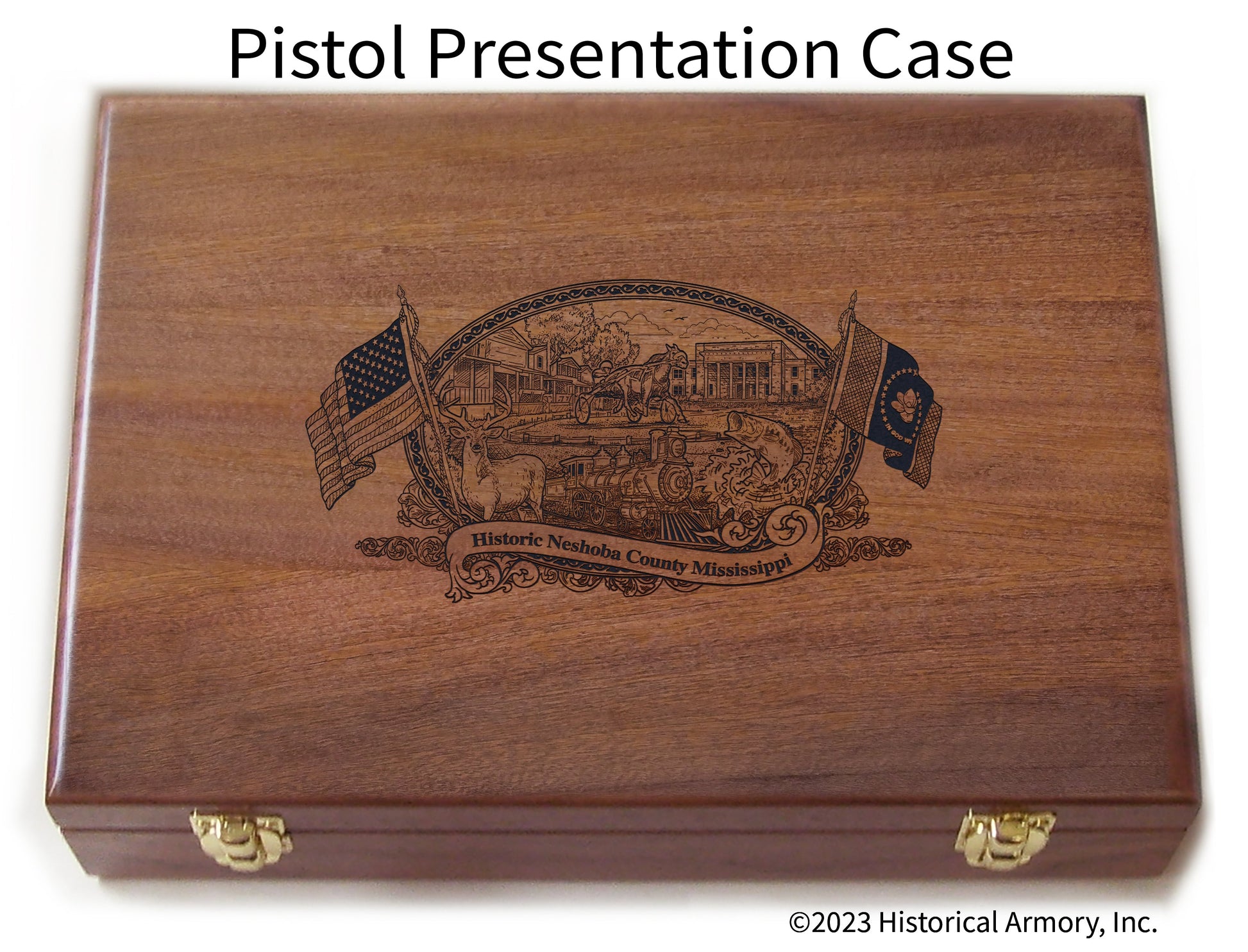 Neshoba County Mississippi Engraved .45 Auto Ruger 1911 Presentation Case