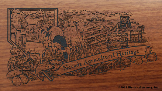 Nevada Agricultural Heritage Engraved Rifle Buttstock