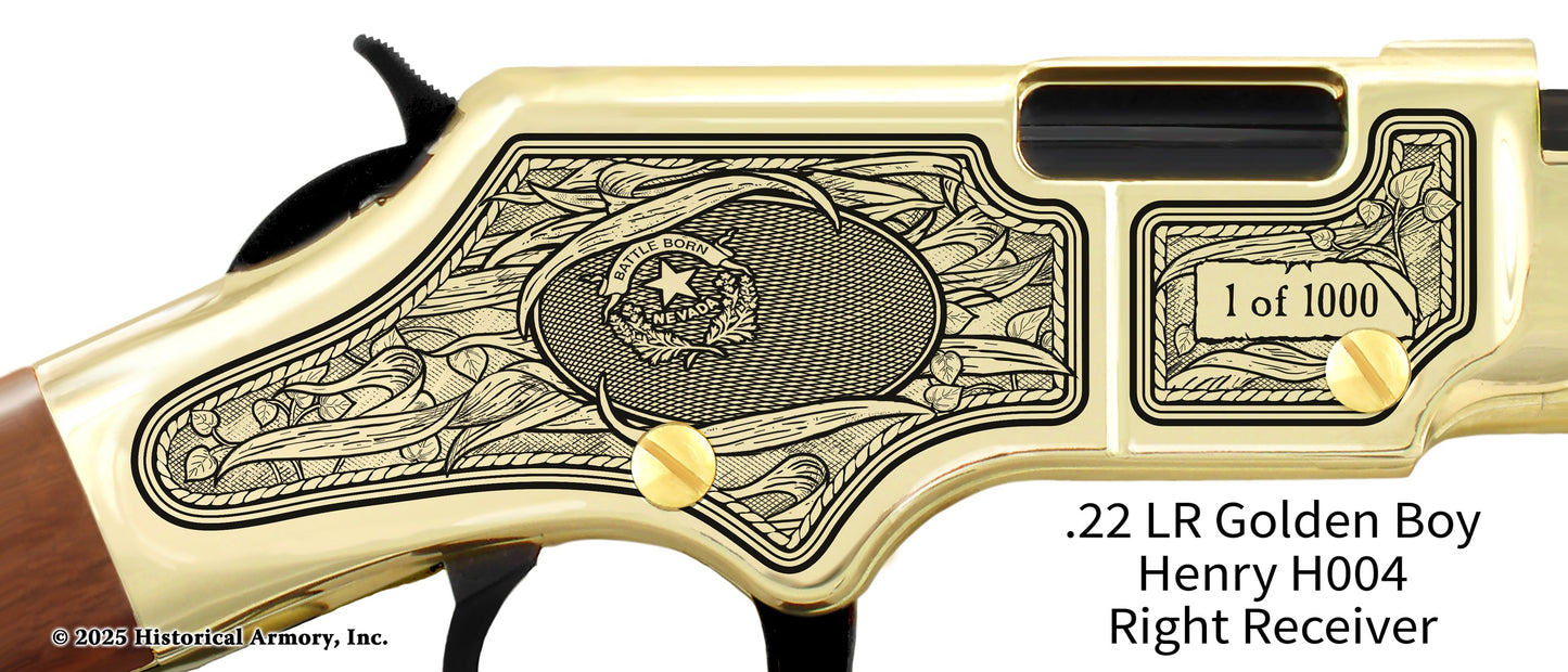 Nevada Agricultural Heritage Engraved Henry Golden Boy Rifle