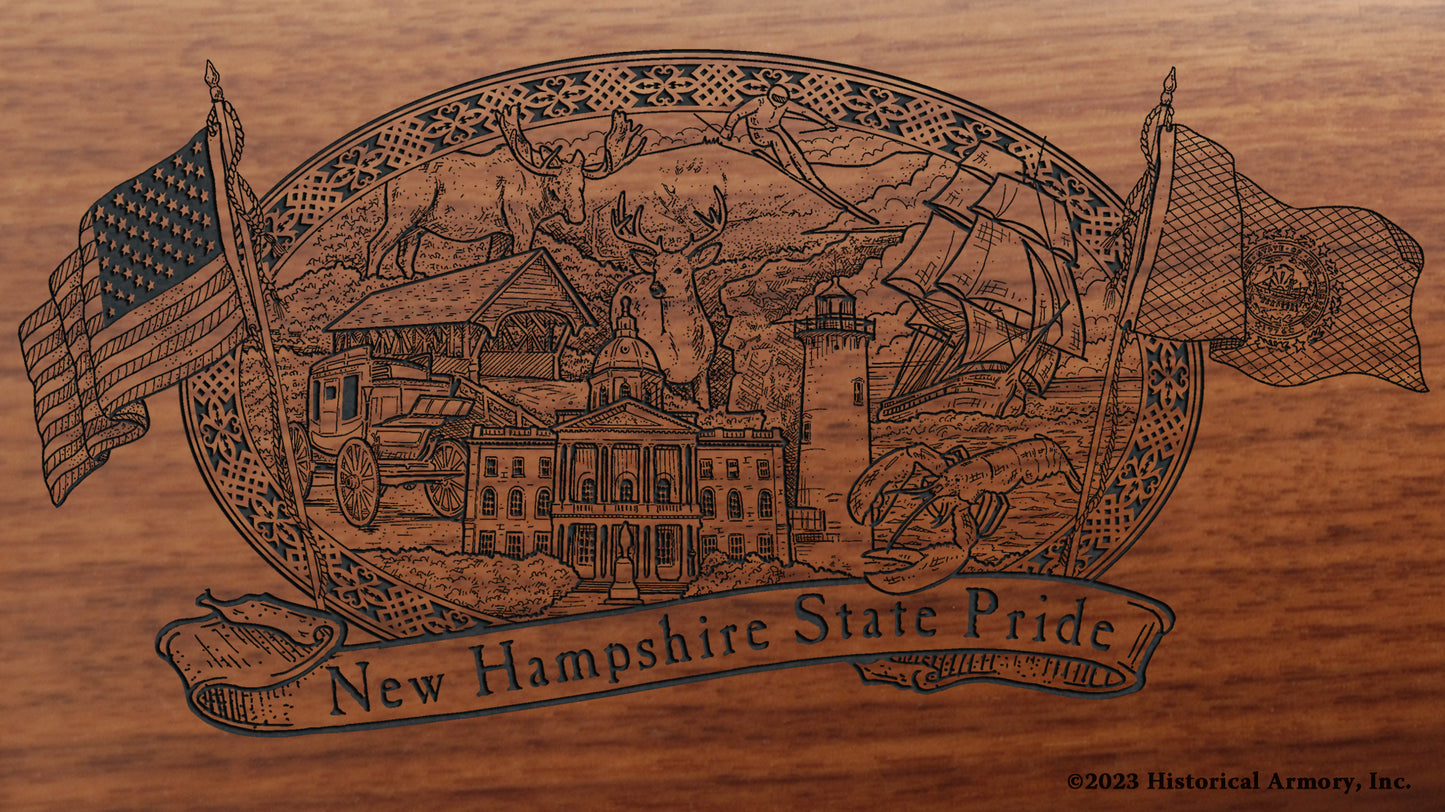 New Hampshire State Pride Engraved Rifle