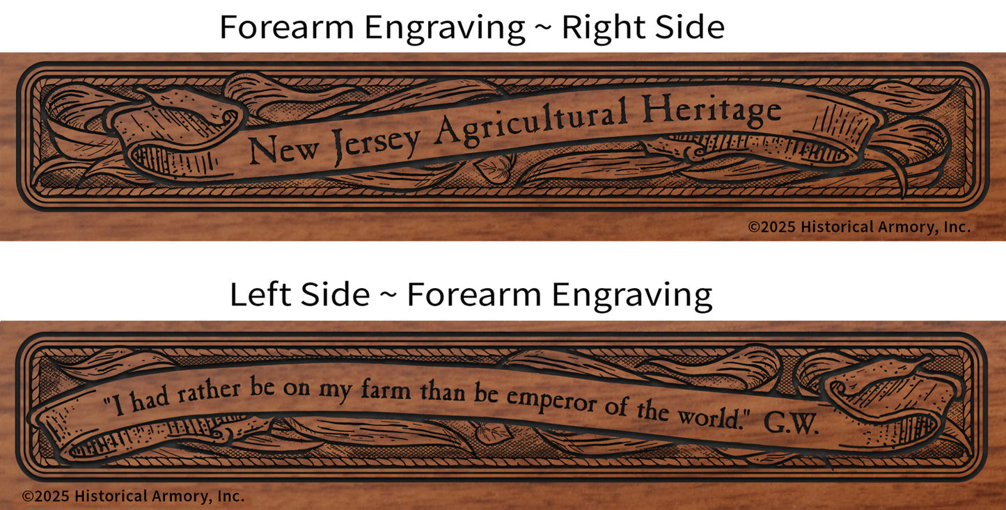 New Jersey Agricultural Heritage Engraved Rifle Forearm