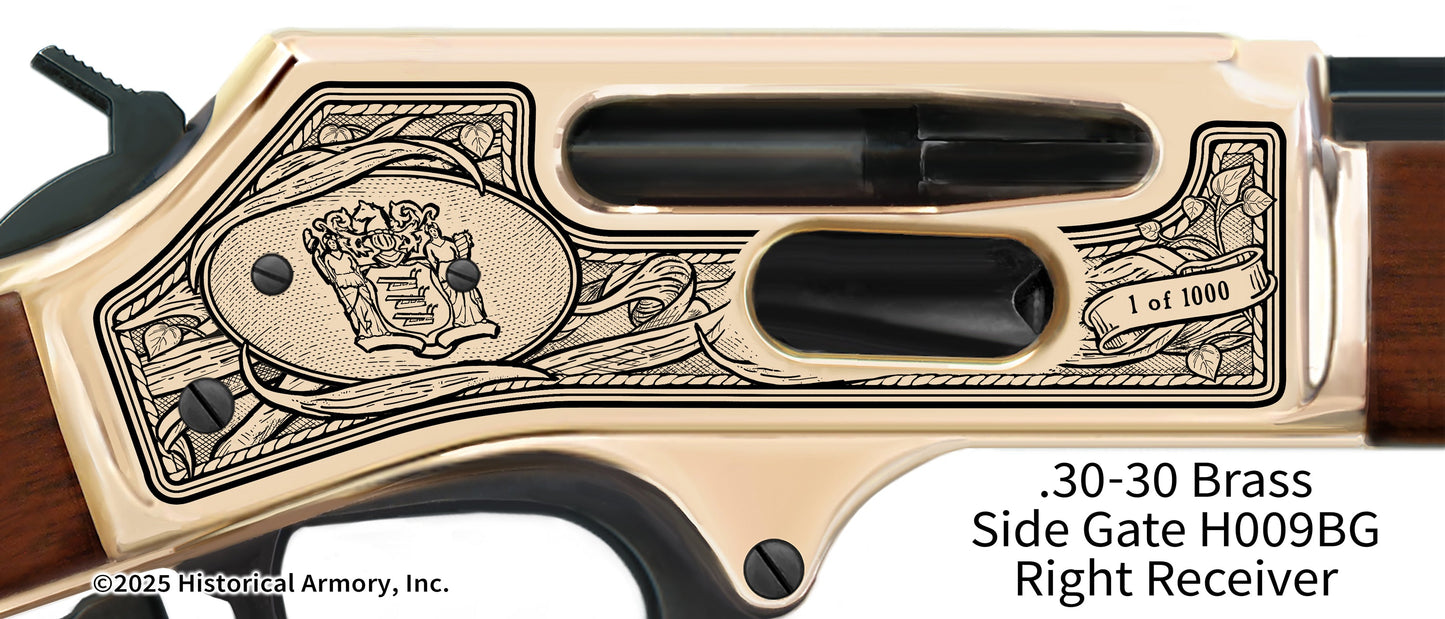 New Jersey Agricultural Heritage Engraved Henry .30-30 Brass Side Gate H009BG Rifle