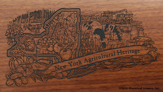New York Agricultural Heritage Engraved Rifle Buttstock