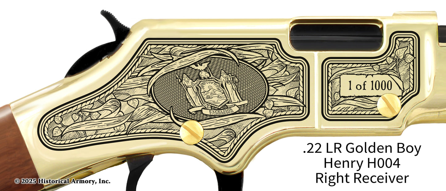 New York Agricultural Heritage Engraved Henry Golden Boy Rifle