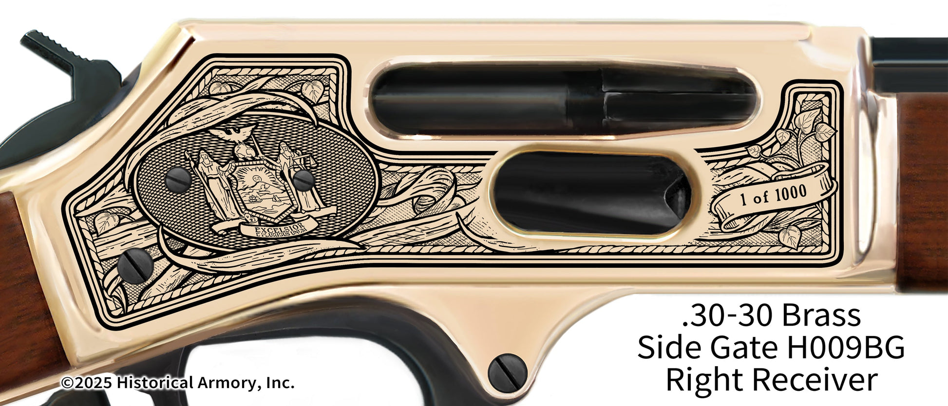 New York Agricultural Heritage Engraved Henry .30-30 Brass Side Gate H009BG Rifle