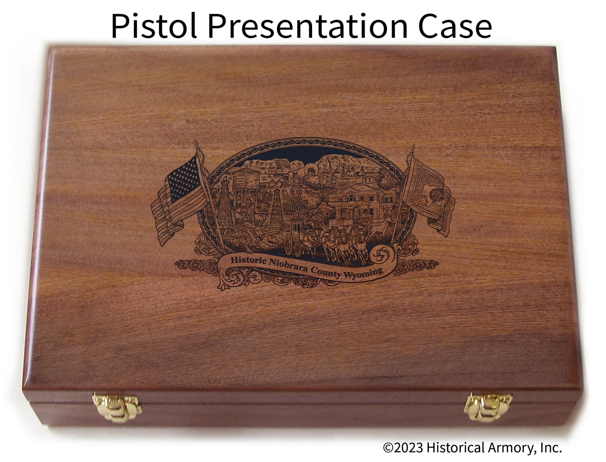 Niobrara County Wyoming Engraved .45 Auto Ruger 1911 Presentation Case