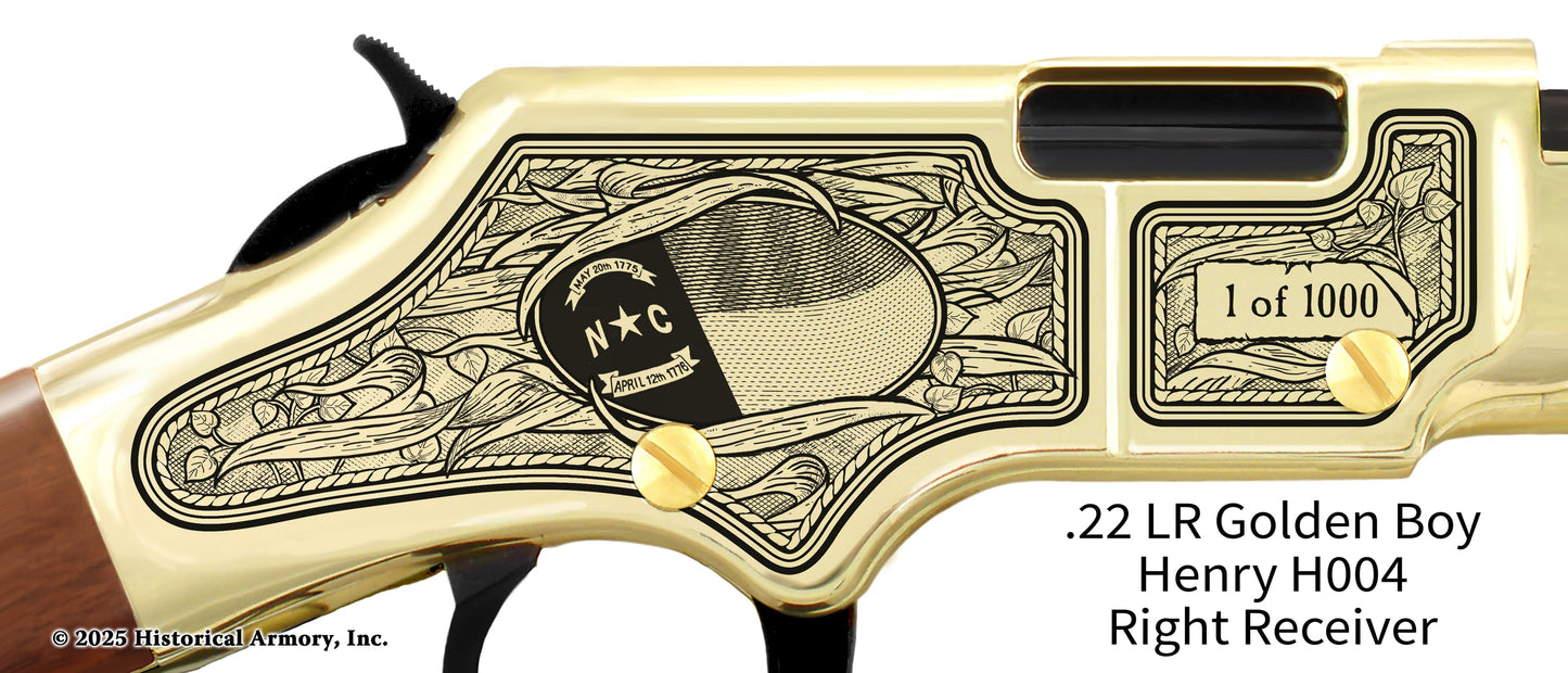 North Carolina Agricultural Heritage Engraved Henry Golden Boy Rifle