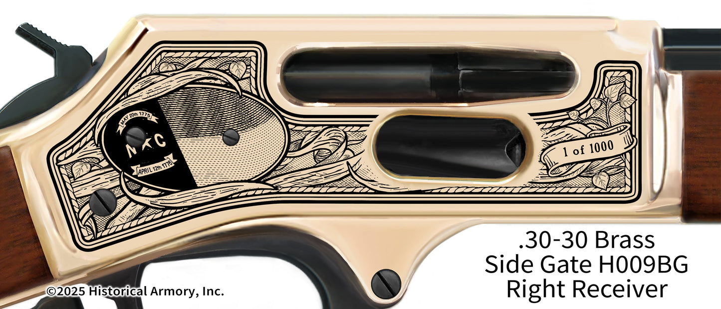 North Carolina Agricultural Heritage Engraved Henry .30-30 Brass Side Gate H009BG Rifle