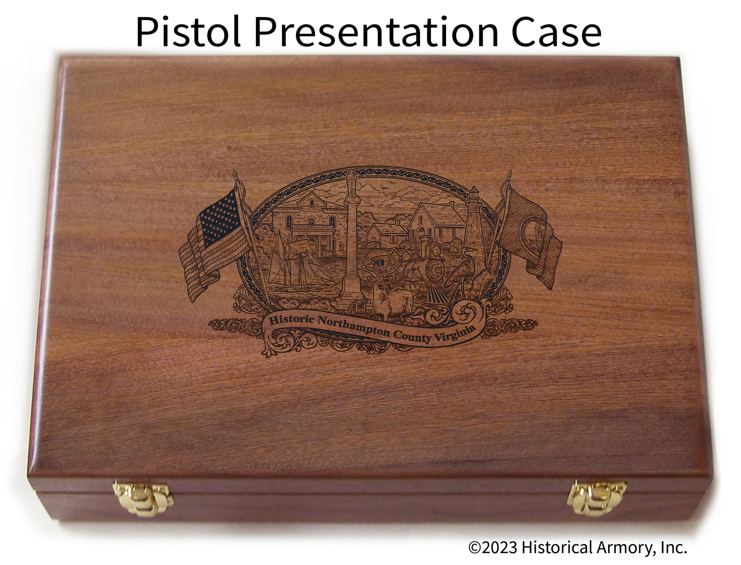 Northampton County Virginia Engraved .45 Auto Ruger 1911 Presentation Case