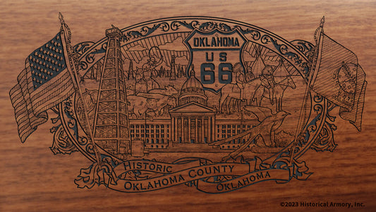 Oklahoma County Oklahoma Engraved Rifle