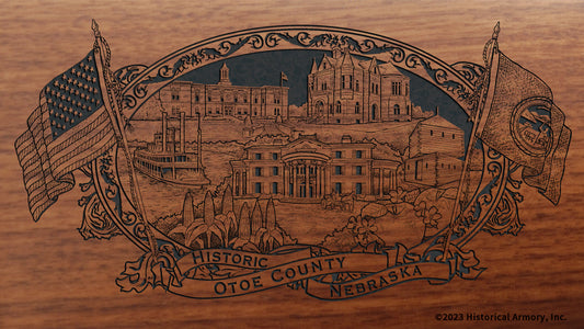 Otoe County Nebraska Engraved Rifle