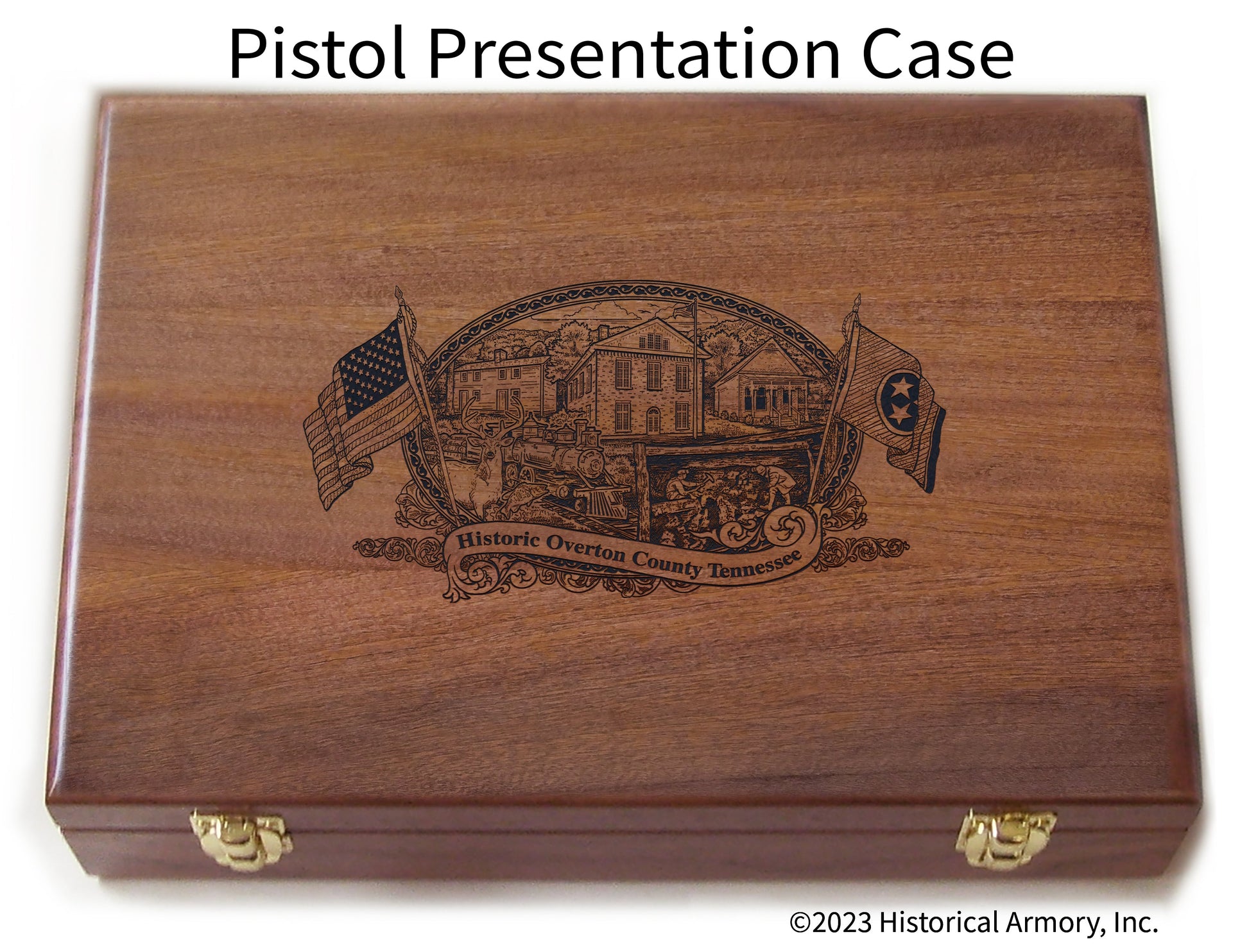 Overton County Tennessee Engraved .45 Auto Ruger 1911 Presentation Case
