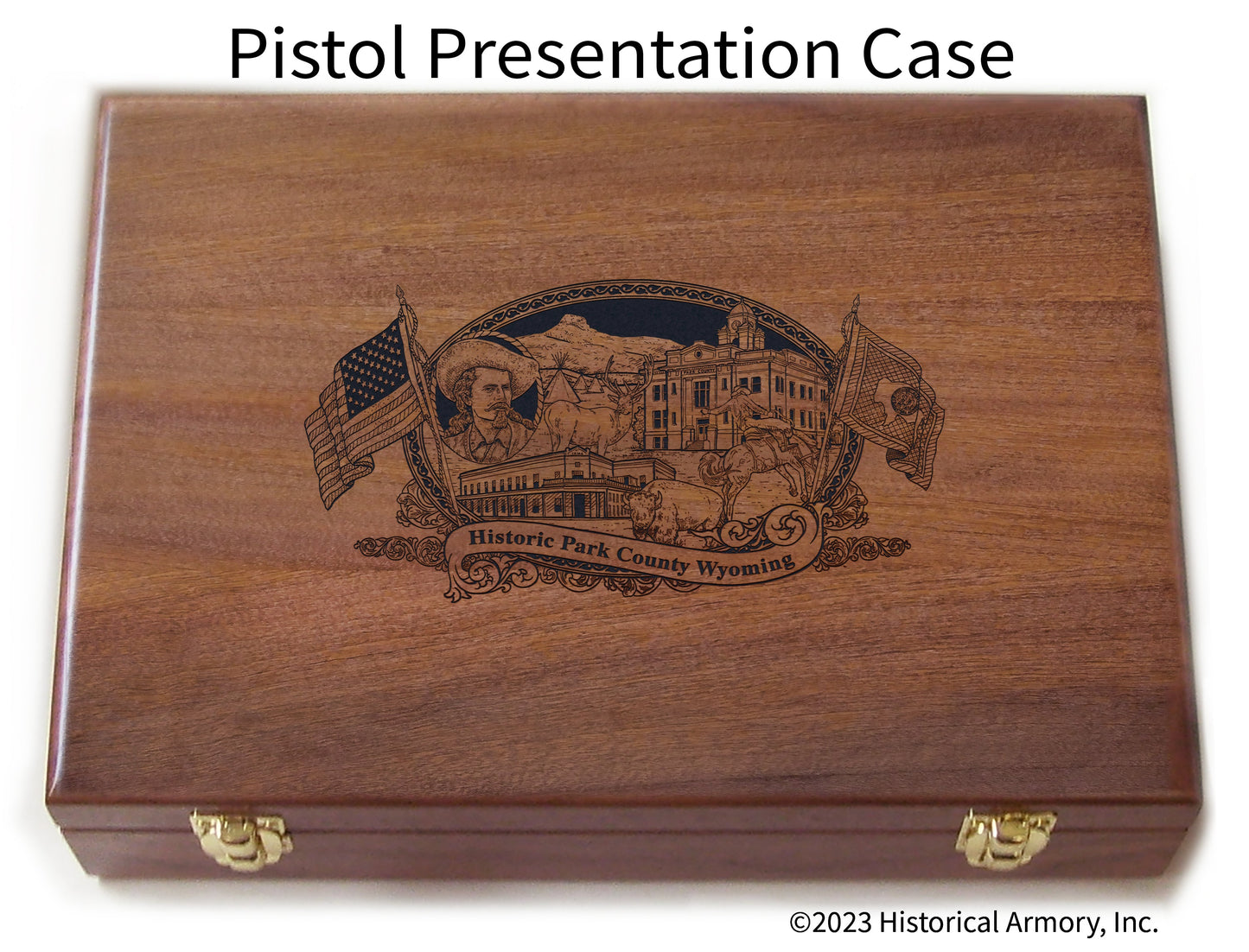 Park County Wyoming Engraved .45 Auto Ruger 1911 Presentation Case