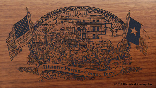 Engraved artwork | History of Parmer County Texas | Historical Armory