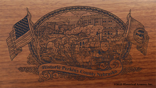 Perkins County Nebraska Engraved Rifle Buttstock