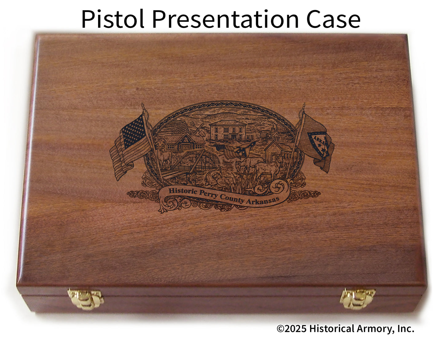 Perry County Arkansas Engraved .45 Auto Ruger 1911 Presentation Case