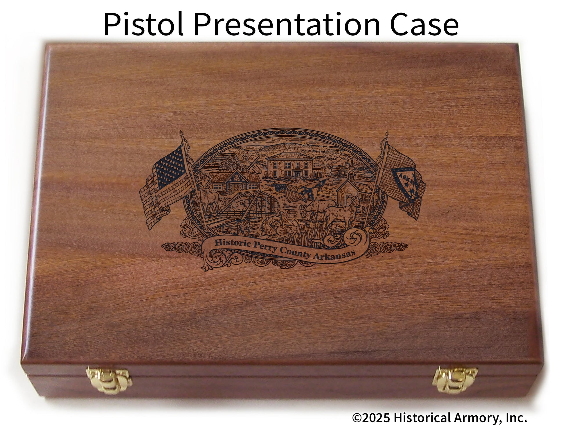 Perry County Arkansas Engraved .45 Auto Ruger 1911 Presentation Case