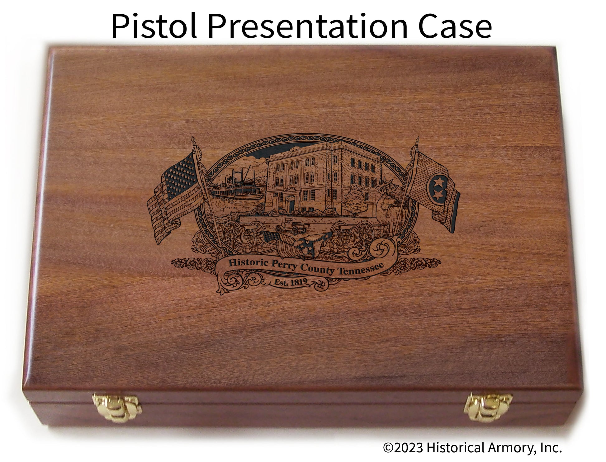 Perry County Tennessee Engraved .45 Auto Ruger 1911 Presentation Case