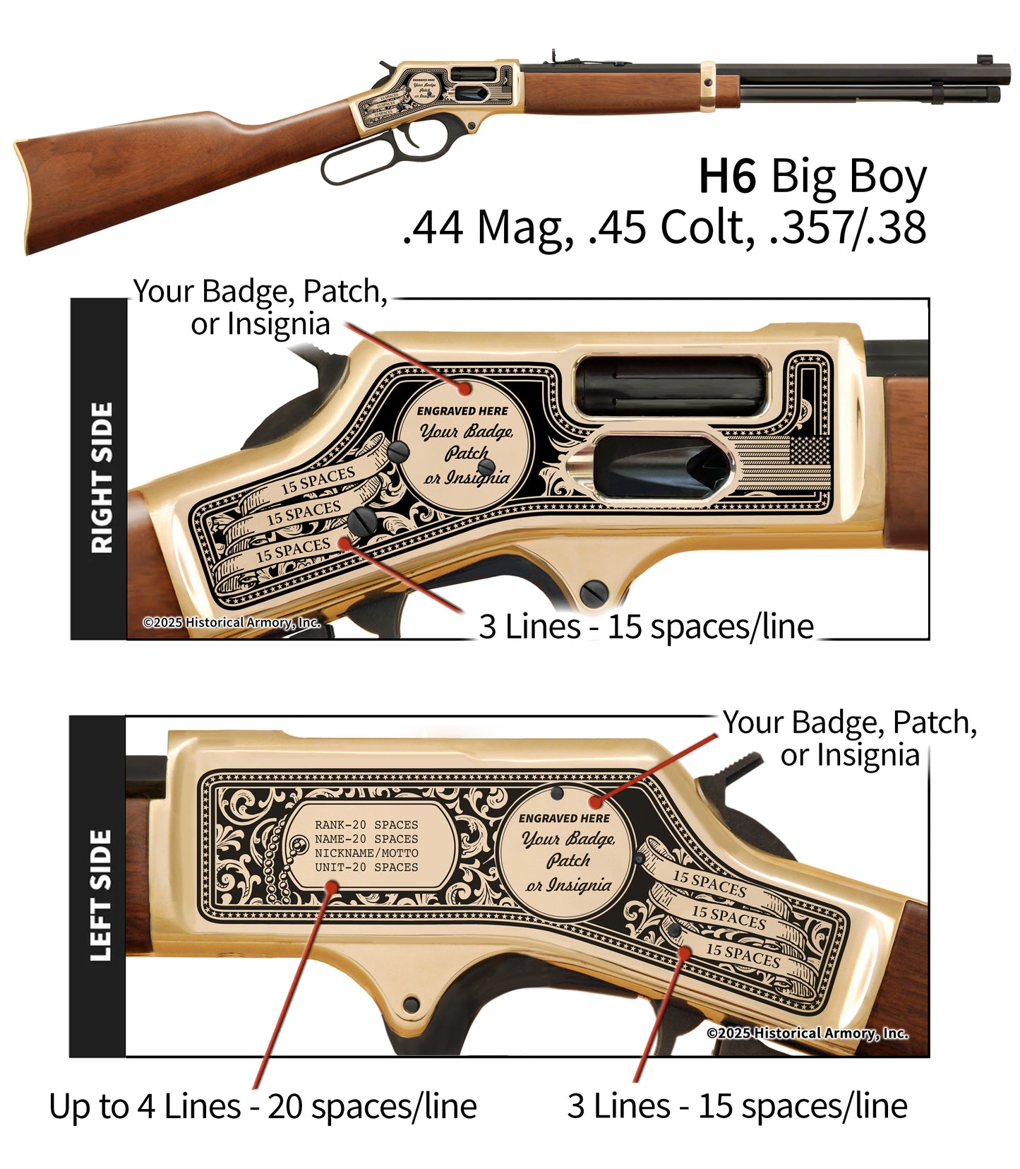 Personalized U.S. Military Service Henry Engraved Rifle