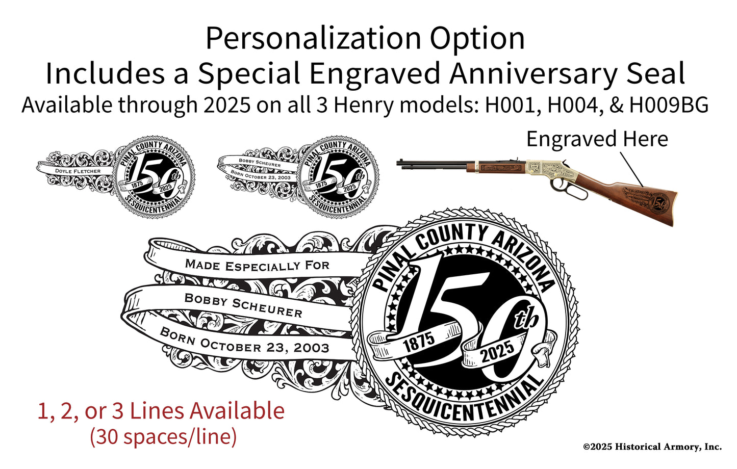 Pinal County Arizona Engraved Rifle