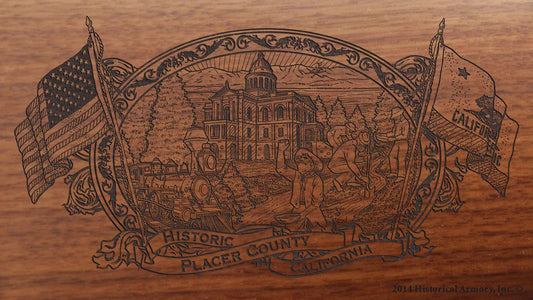Placer county california engraved rifle buttstock