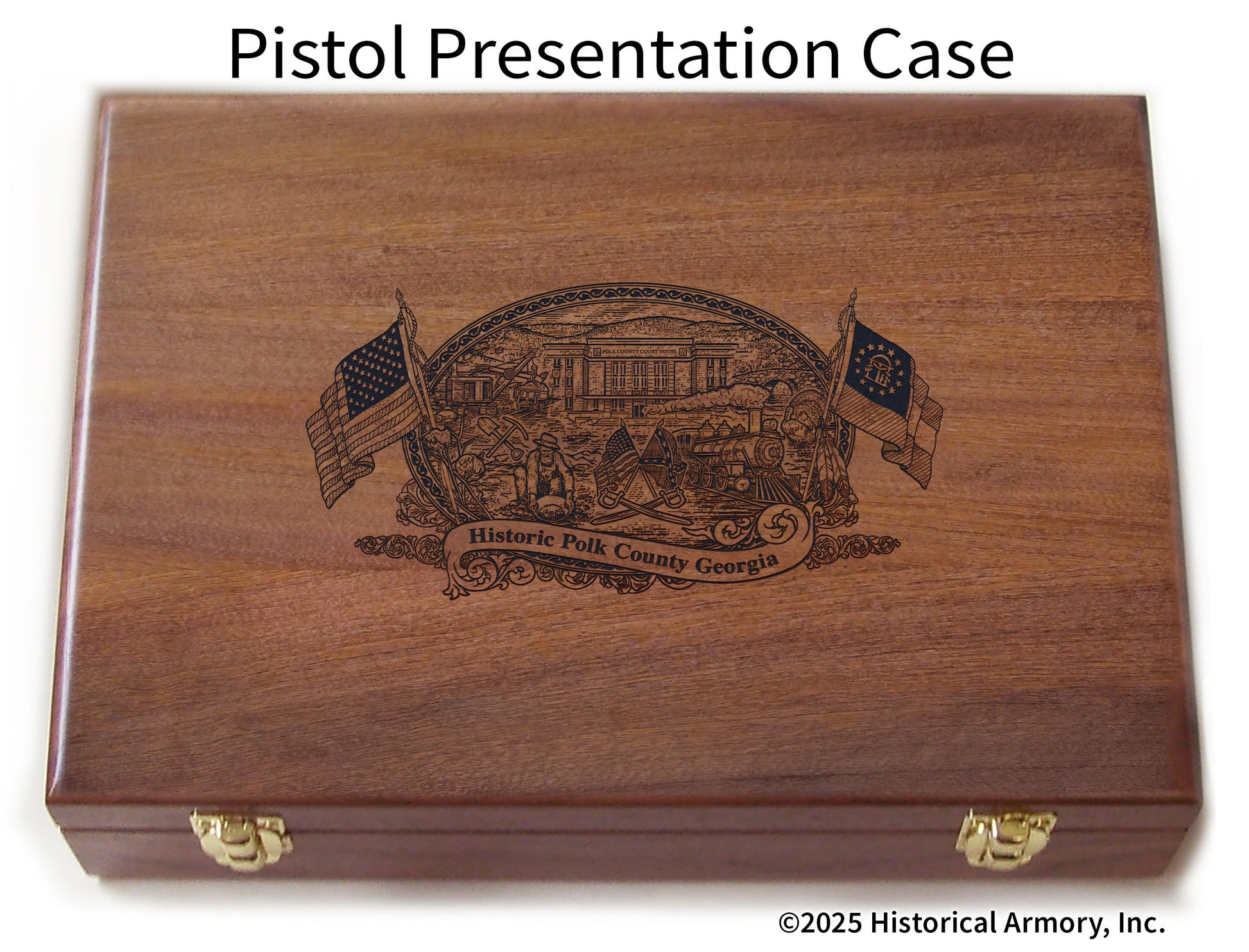 Polk County Georgia Engraved .45 Auto Ruger 1911 Presentation Case