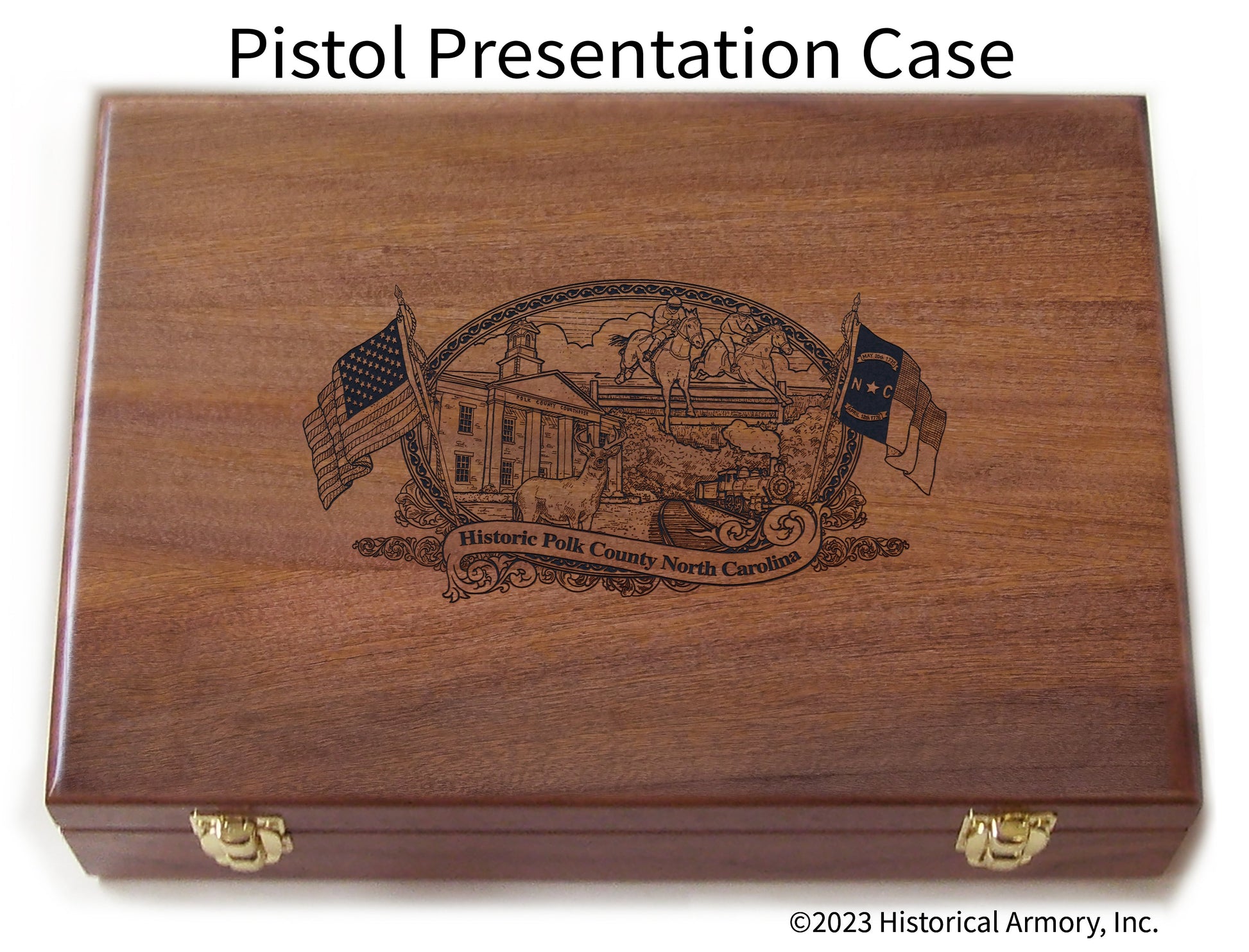 Polk County North Carolina Engraved .45 Auto Ruger 1911 Presentation Case