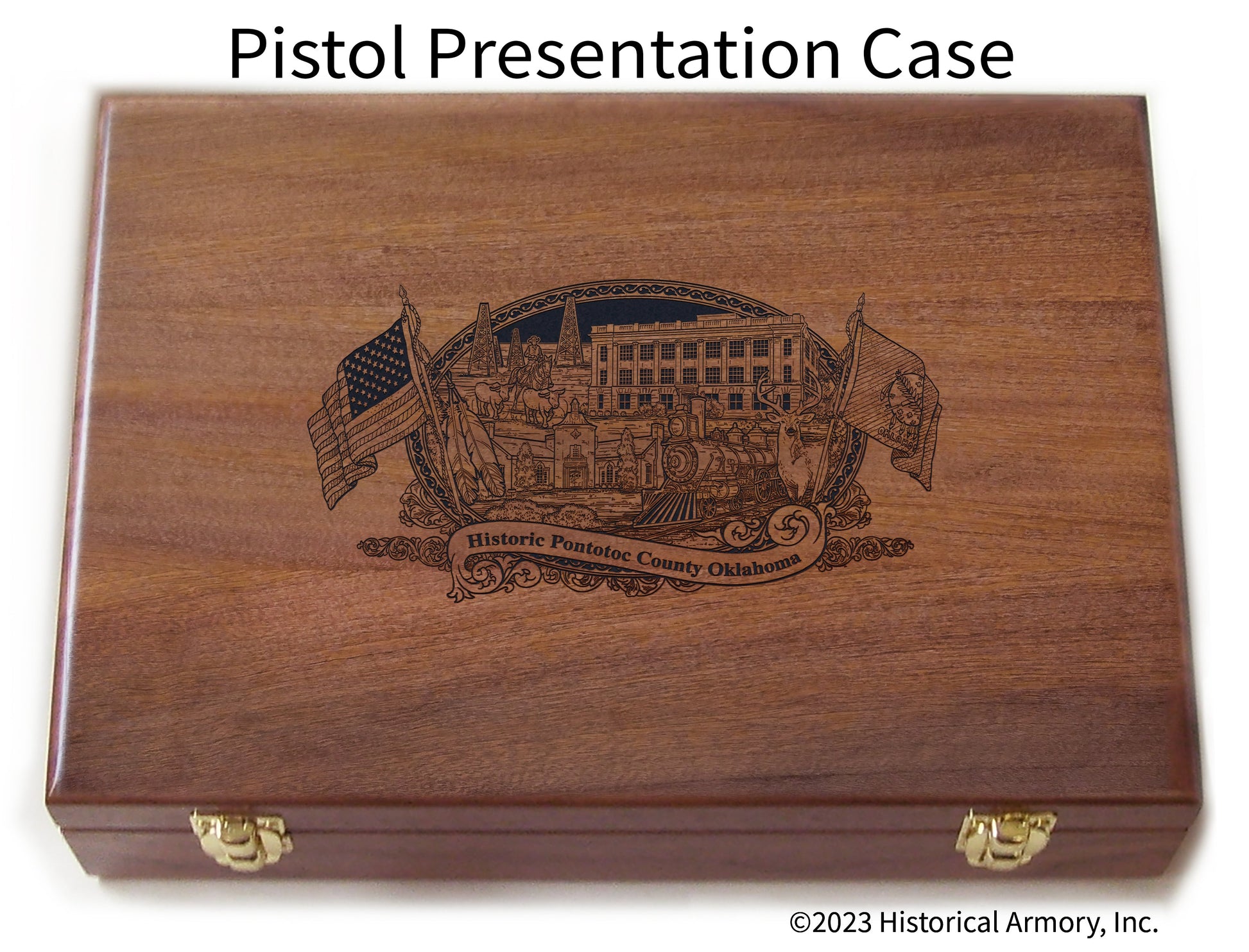 Pontotoc County Oklahoma Engraved .45 Auto Ruger 1911 Presentation Case
