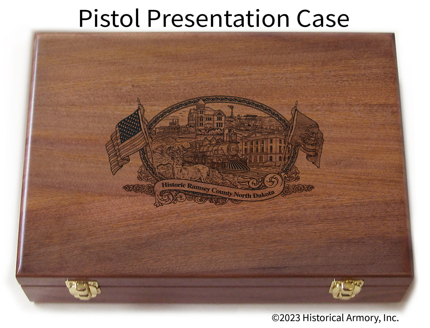 Ramsey County North Dakota Engraved .45 Auto Ruger 1911 Presentation Case