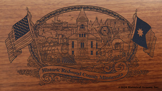 Redwood County Minnesota Engraved Rifle Buttstock