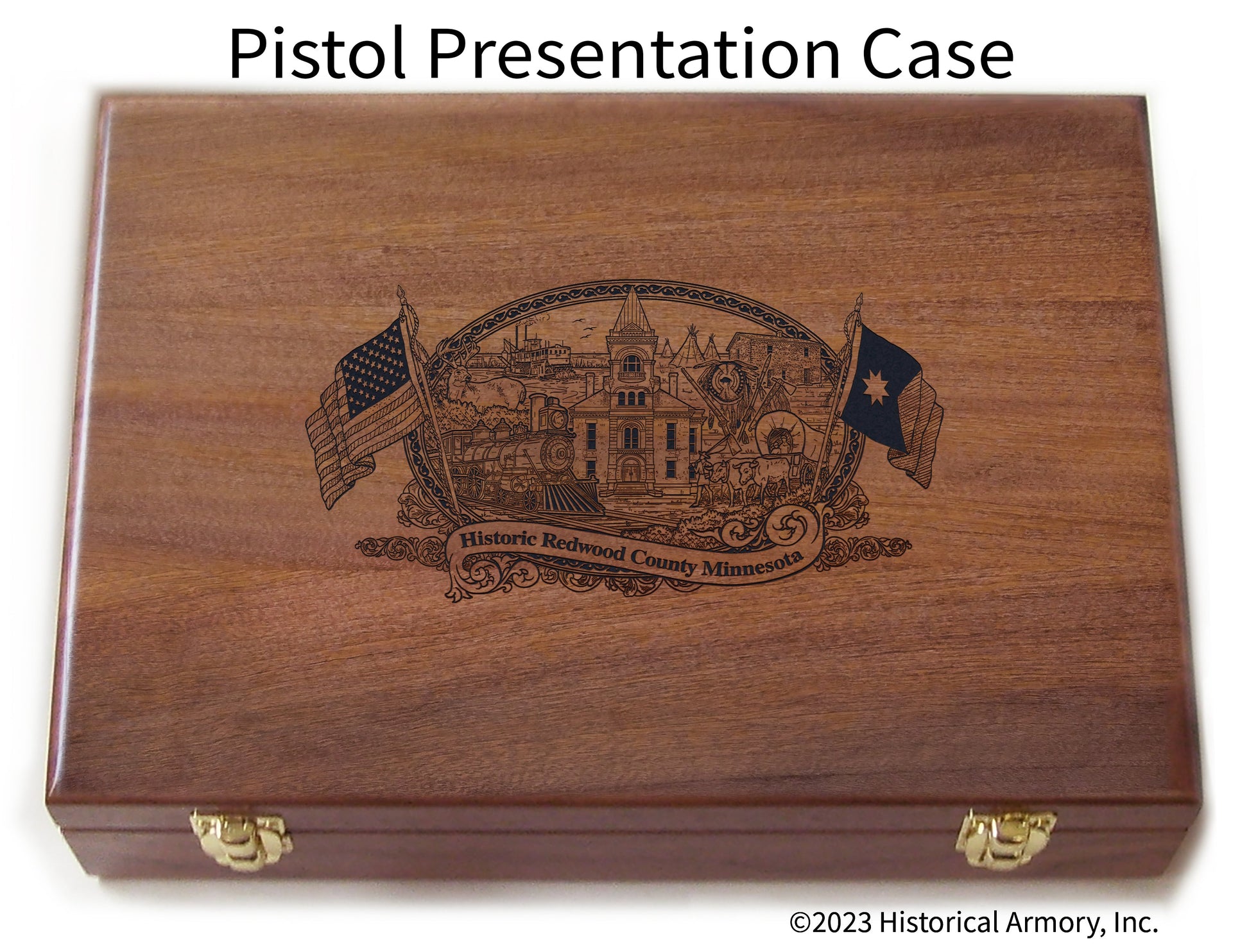 Redwood County Minnesota Engraved .45 Auto Ruger 1911 Presentation Case